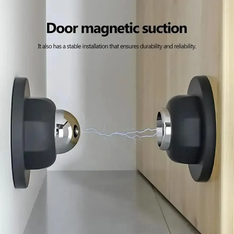 Magnetic Catch Door - ที่กั้นประตูซิลิโคนแม่เหล็กแบบไม่ต้องเจาะ ทนทาน ป้องกันการชน เงียบ สำหรับใช้ในบ้าน โรงแรม