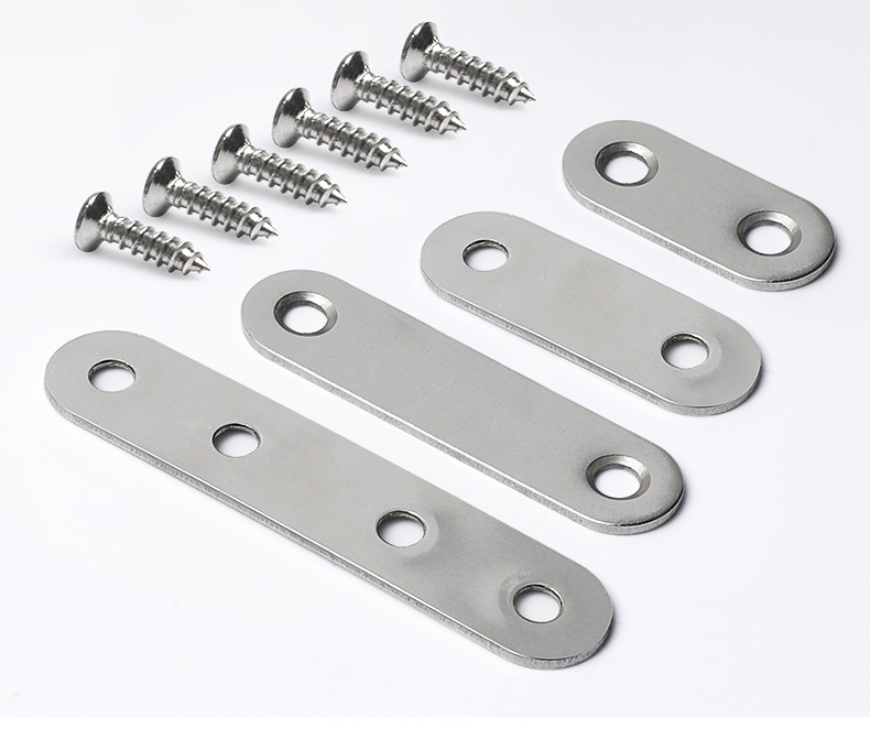Furniture Grade Hardware - แผ่นเชื่อมต่อมุมฉากสแตนเลสเกรดอุตสาหกรรมสำหรับเฟอร์นิเจอร์ อุปกรณ์เชื่อมต่อสำหรับชั้นวางไม้