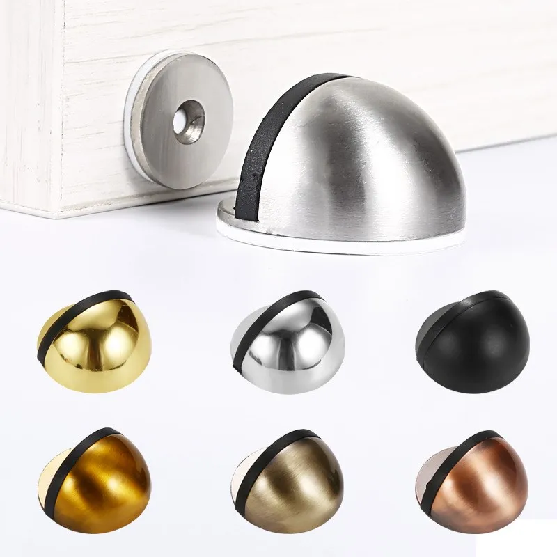 Magnetic Catch Door - สแตนเลสยางแม่เหล็กประตูไม่เจาะสติกเกอร์ซ่อนผู้ถือประตูชั้นติดตั้งเล็บฟรีประตู