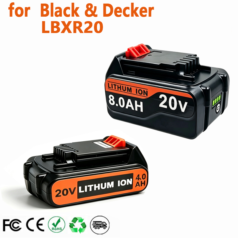 Black+Decker Tool Cordless - 18V 3.0Ah 8.0Ah BL2018 แบตเตอรี่ทดแทนสำหรับแบล็คแอนด์เด็คเกอร์ 20V