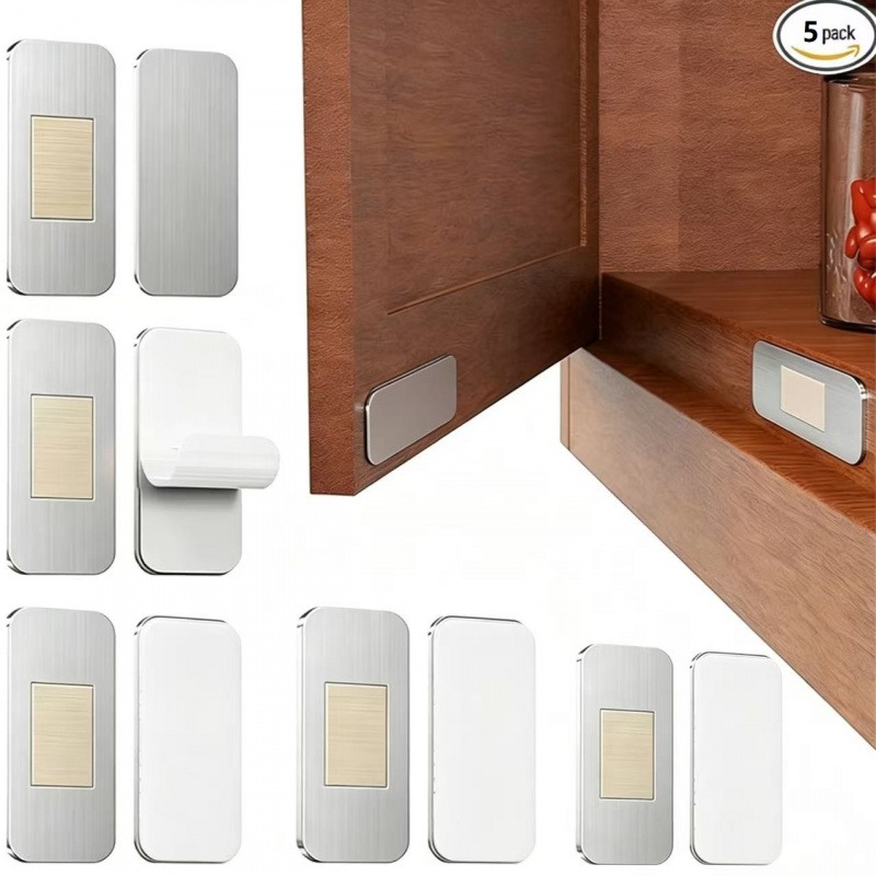 Magnetic Catch Door - ตัวล็อกประตูตู้แม่เหล็ก สแตนเลส บางพิเศษ แข็งแรง สำหรับตู้ครัว ตู้เสื้อผ้า