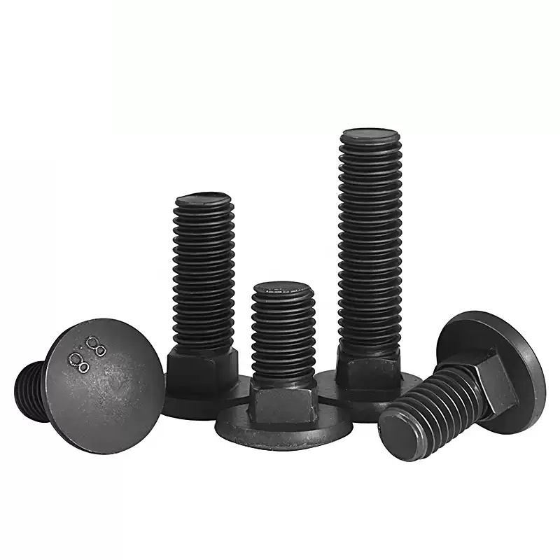 Furniture Grade Hardware - สลักเกลียวหัวเหลี่ยม M8-M12 เกรด 8.8 เหล็กดำ หัวกลม