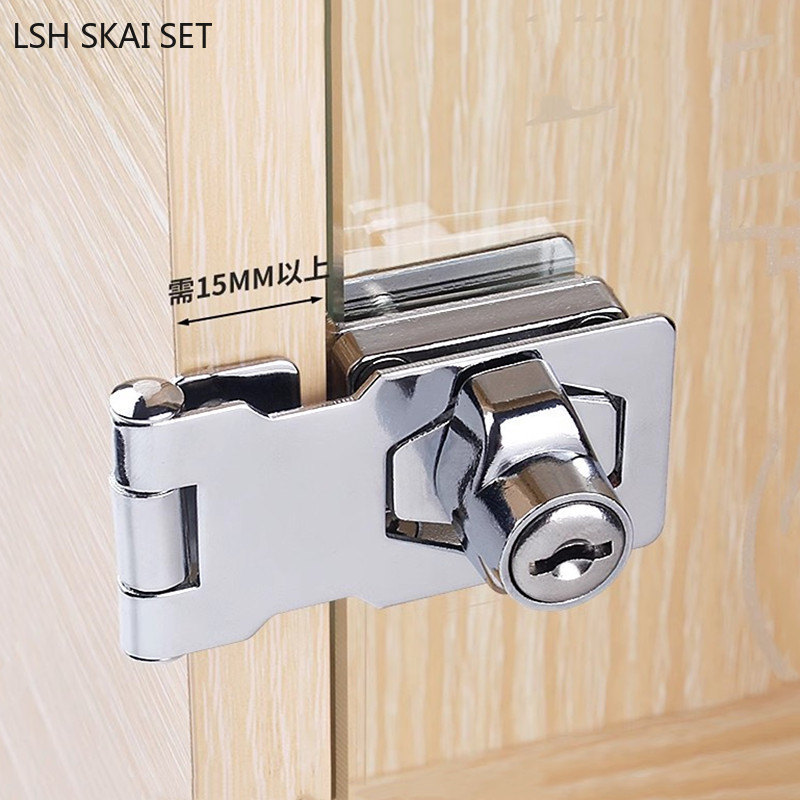 ชุดล็อกประตูกระจกแบบไม่เจาะล็อ - Furniture Hardware Stores บทวิจารณ์และราคา